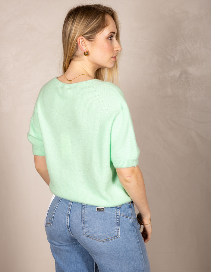 Beau Et Lou pull met v-hals groen