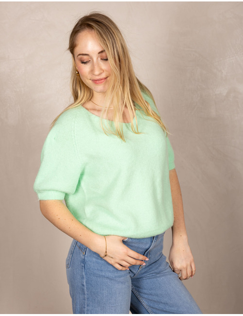 Beau Et Lou pull met v-hals groen