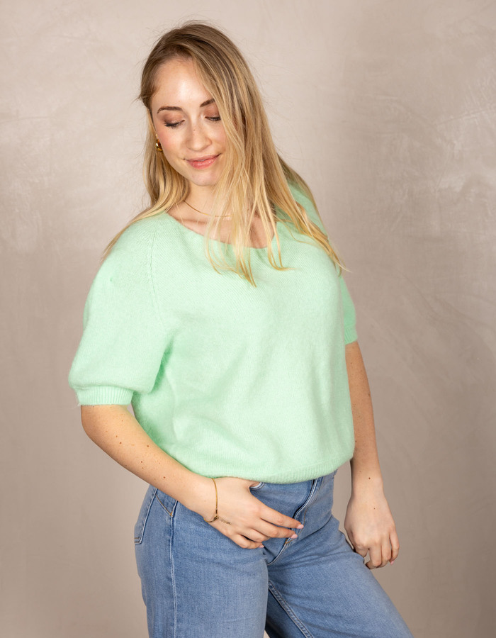 Beau Et Lou pull met v-hals groen