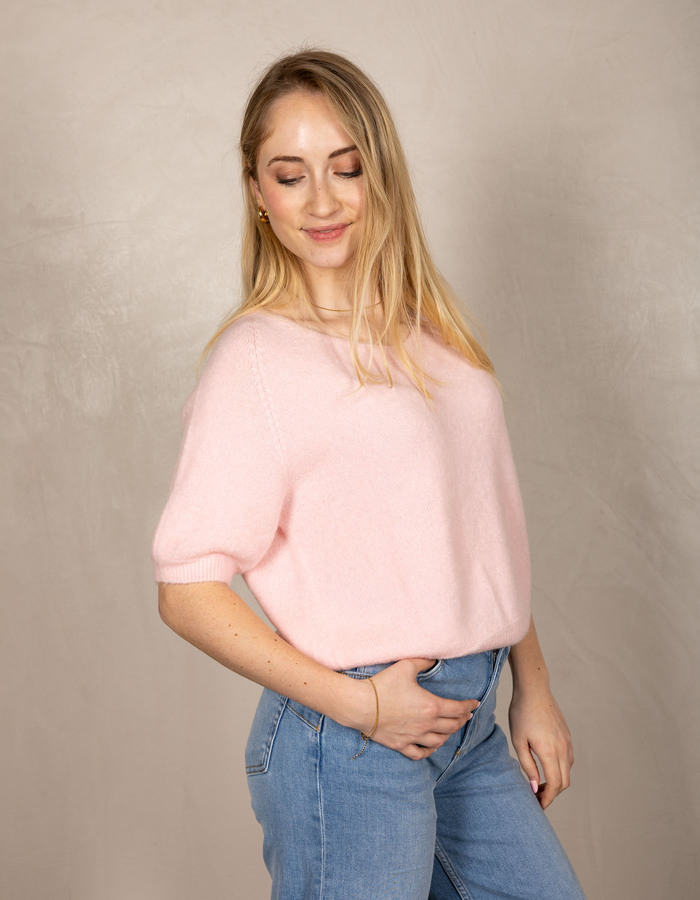 Beau Et Lou pull met v-hals roze