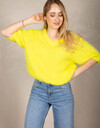 Beau Et Lou pull met v-hals geel