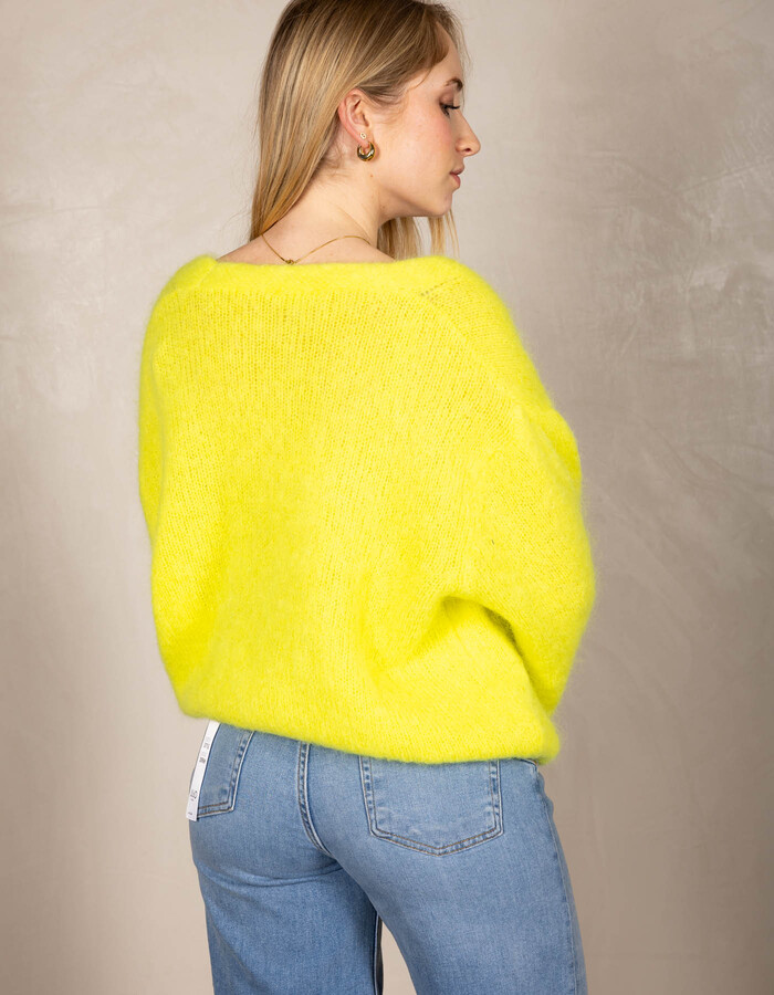 Beau Et Lou lange mouw gilet geel