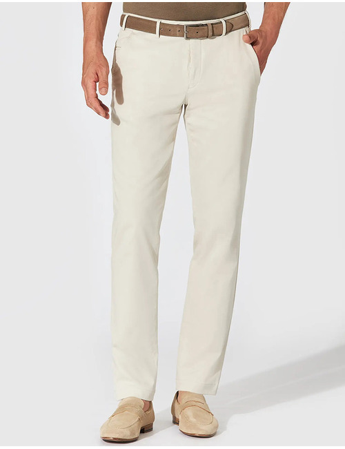 Tourist 2.0 soft cotton chino slim fit in ecru