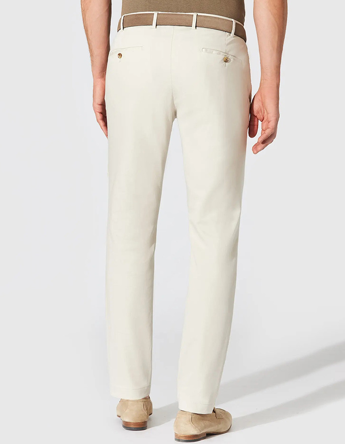 Tourist 2.0 soft cotton chino slim fit in ecru