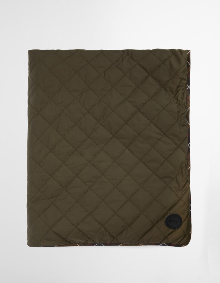 Gewatteerd hondenkleed met fleece voering kaki