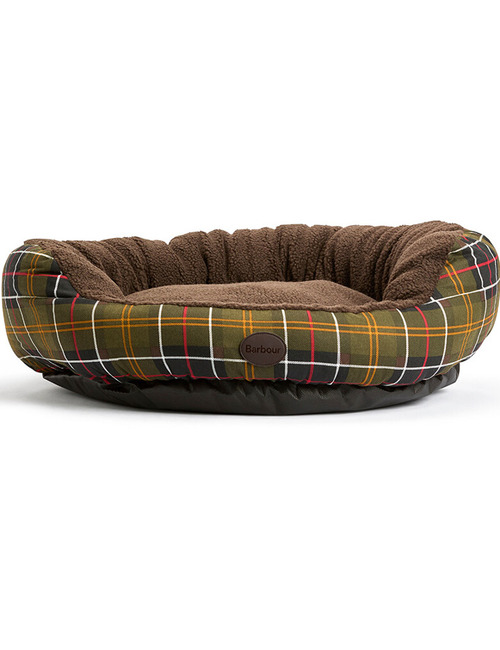 Dog snuggle bed 76 cm in classic tartan