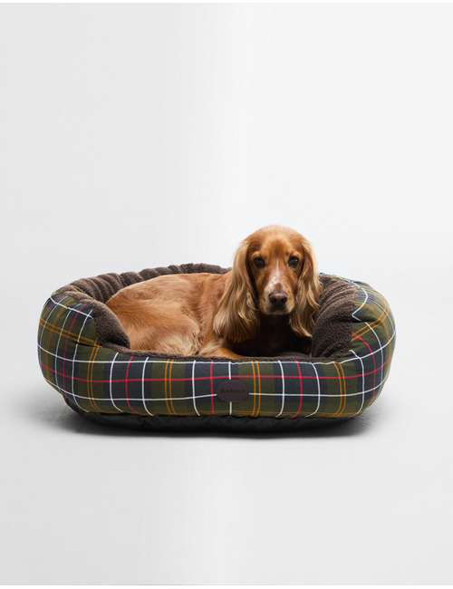 Dog snuggle bed 76 cm in classic tartan