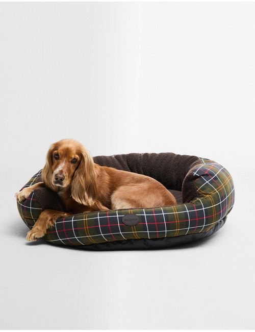 Dog snuggle bed 89 cm in classic tartan