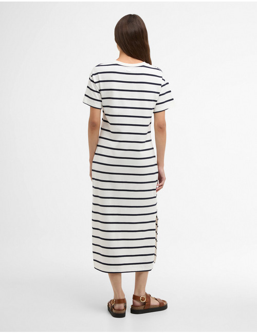 Selena midi dress in cloud navy stripe
