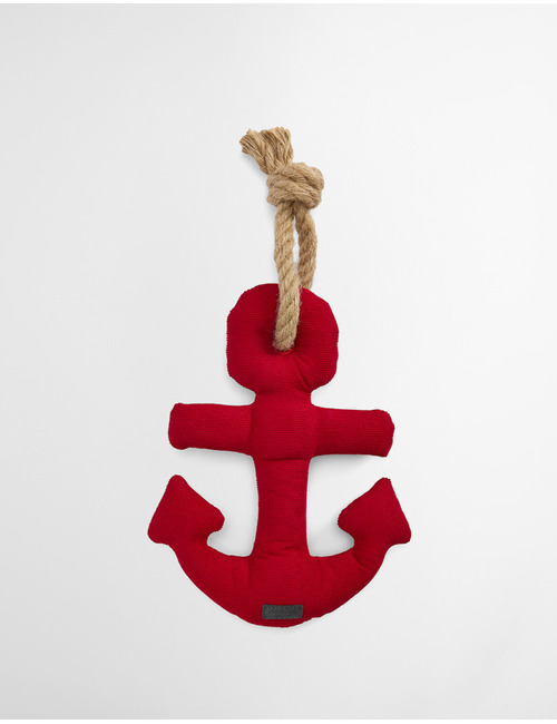 Dog anchor toy in red