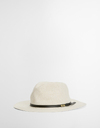 Evelyn braid trilby hat in white