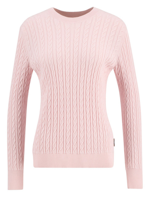 Hartland crew knitted jumper in pink