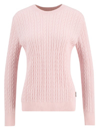 Hartland crew knitted jumper in pink