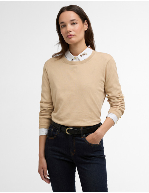 Clover knitted jumper in safari