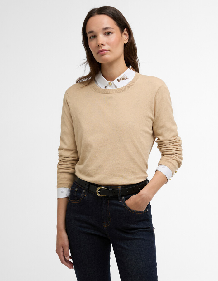 Clover knitted jumper in safari