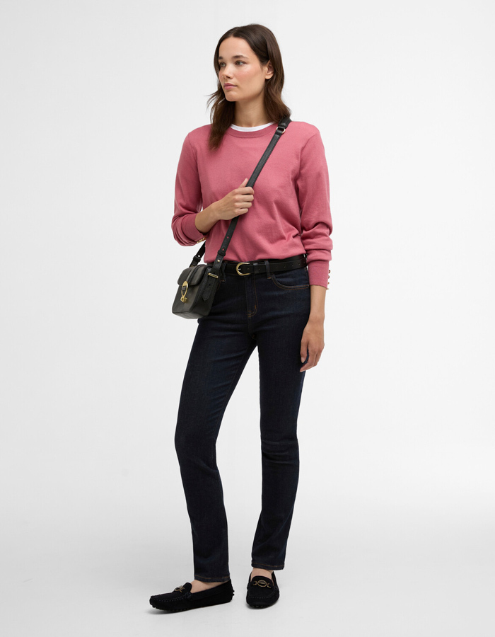 Clover knitted jumper in wildberry