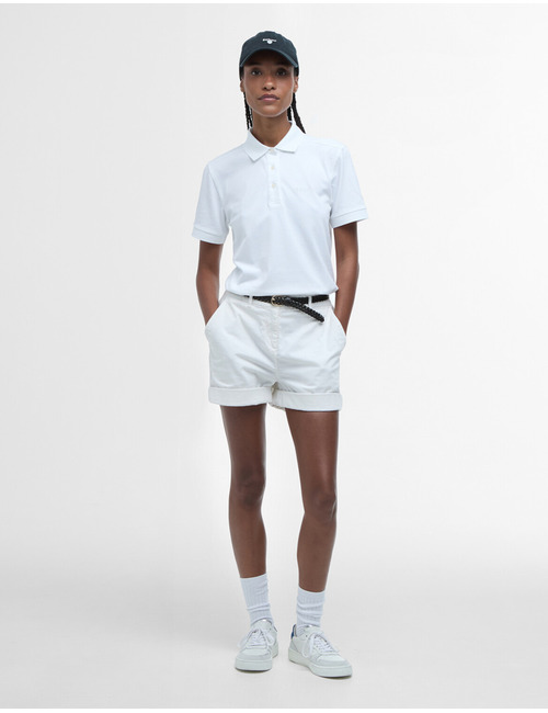 Bowford polo top mid layer in white