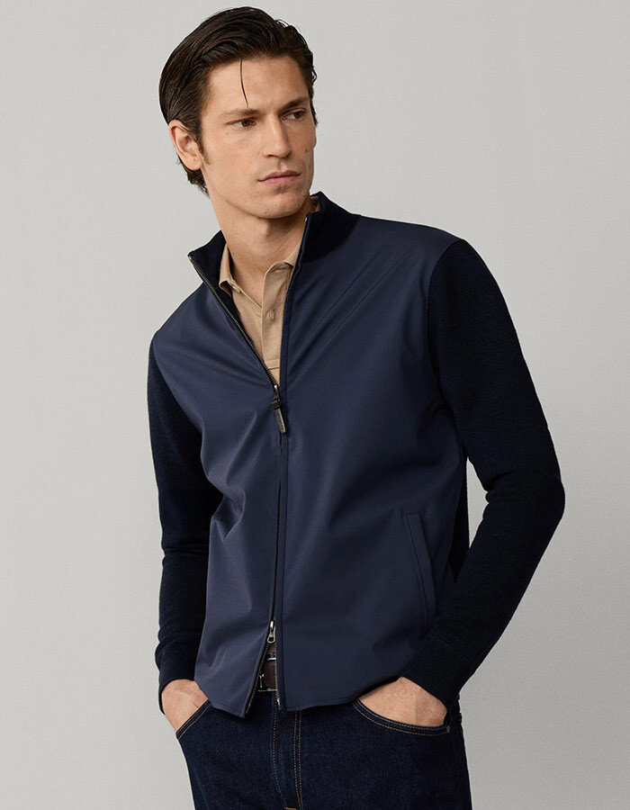 Travel hybrid full zip jacket in old navy