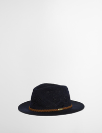 Flowerdale trilby summer hat in navy