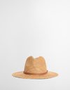 Braid trilby hat in tan