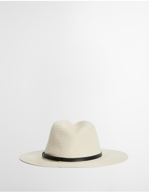 Evelyn braid trilby hat in white