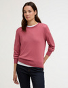 Clover knitted jumper in wildberry