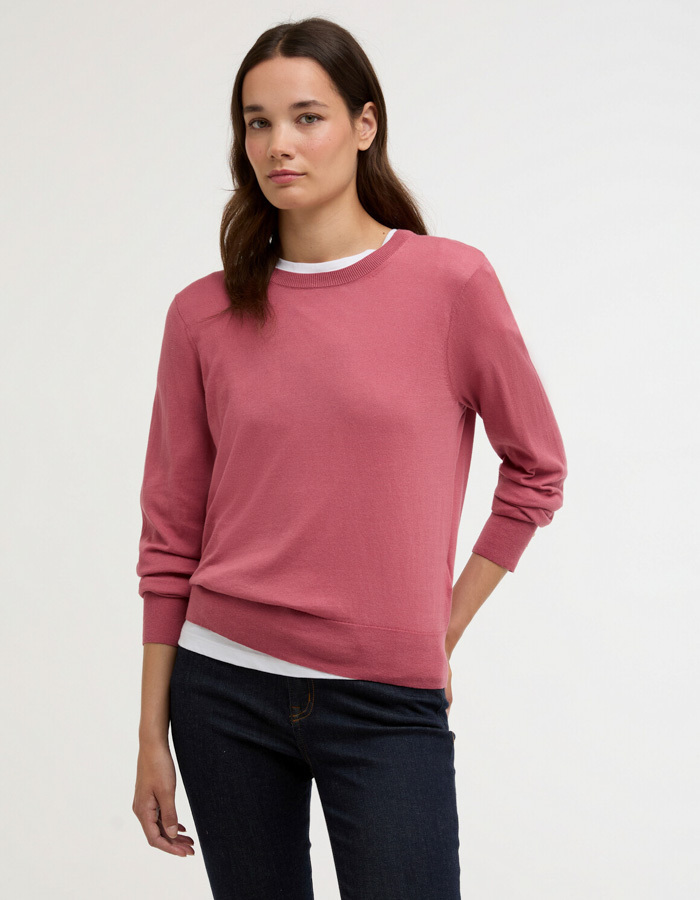 Clover knitted jumper in wildberry