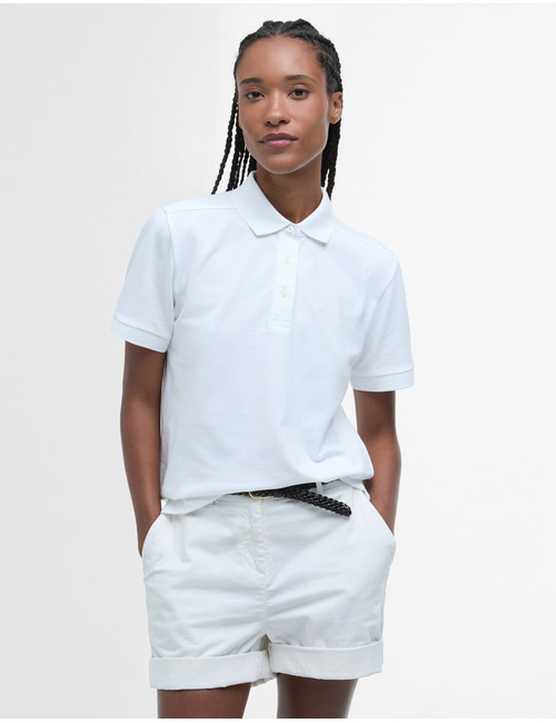 Bowford polo top mid layer in white