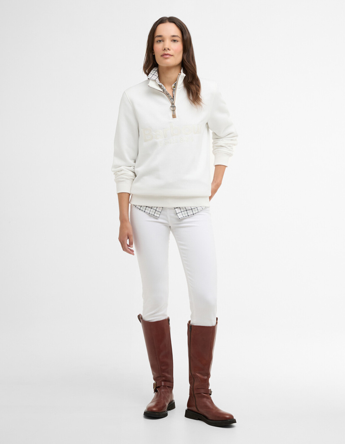 Cynthia half zip sweatshirt in cloud