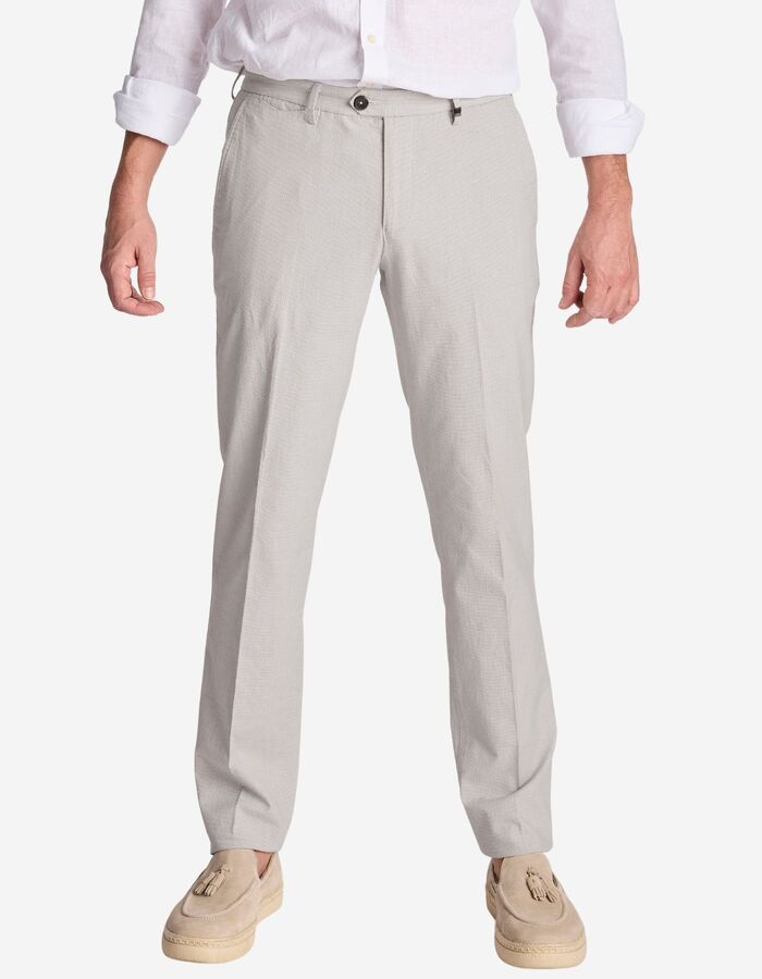 Zilton regular fit broek ecru