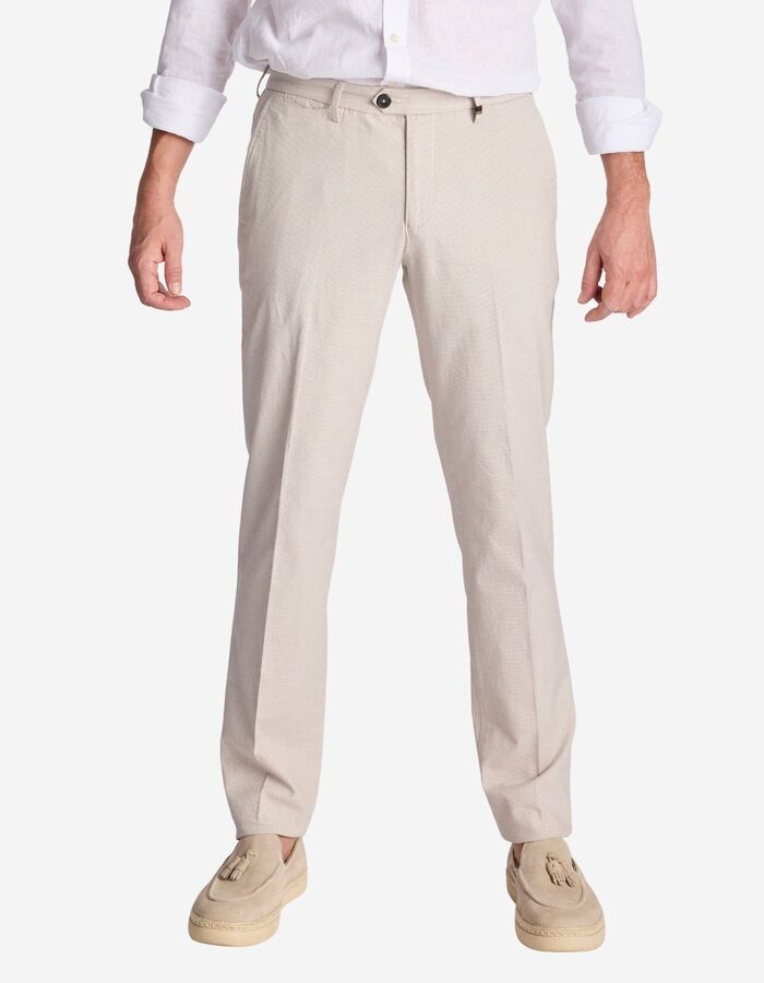 Zilton regular fit broek beige