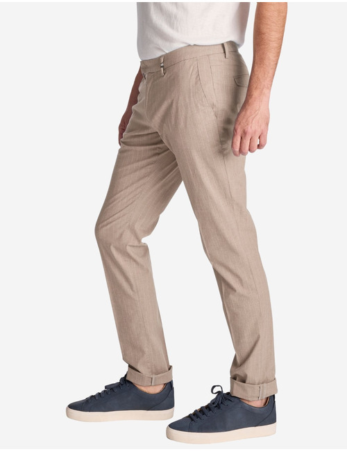 Zilton slim fit broek beige