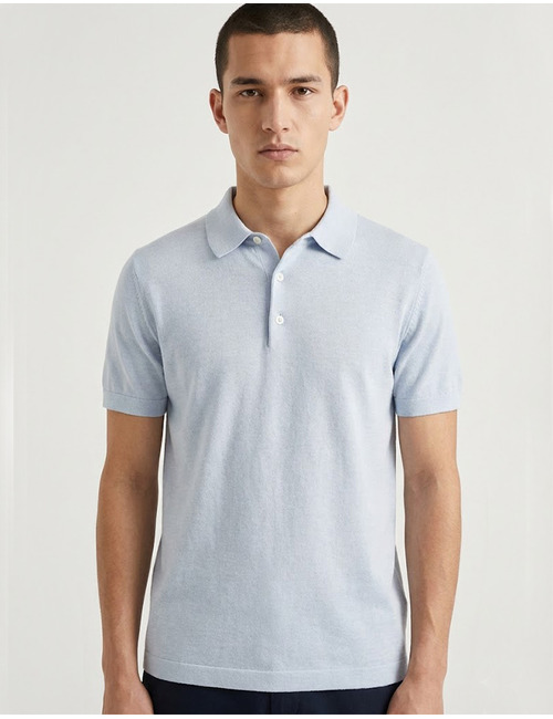 Gentiluomo slim fit polo blauw