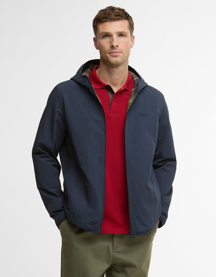 Reversible Kemble showerproof jacket in navy
