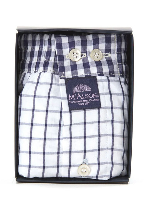 Men boxershort Checkered white
