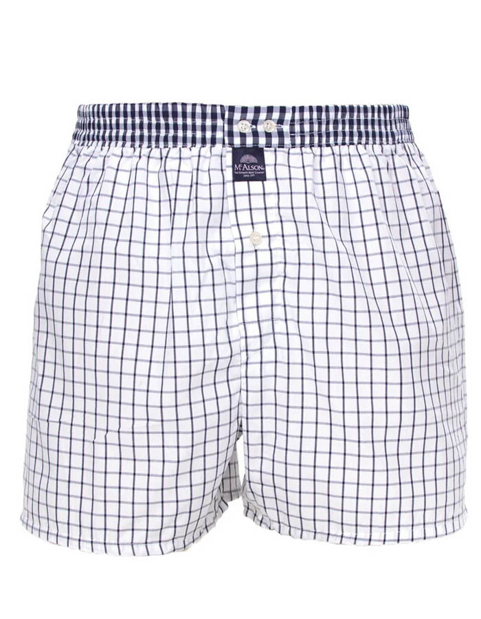 Men boxershort Checkered white