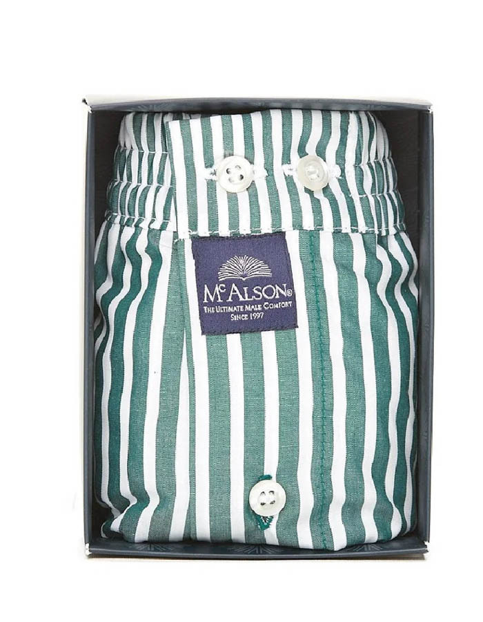 Men boxershort Striped green