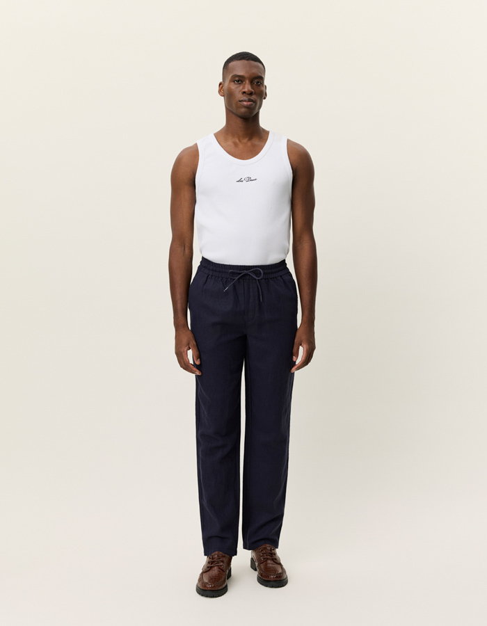 Patrick linen pants in dark navy