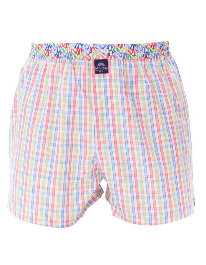 Men boxershort Pastel check multicolor