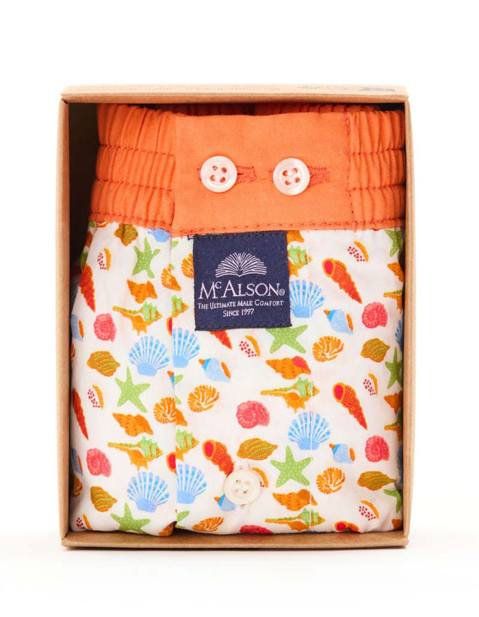 Men boxershort Sea icons white