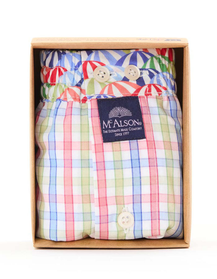 Men boxershort Pastel check multicolor