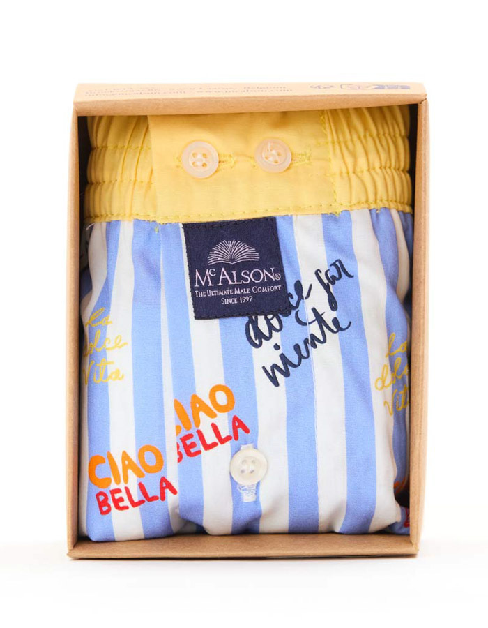 Men boxershort Tutto Bene blue stripe