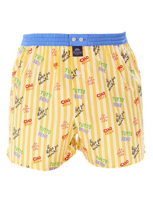Men boxershort Tutto Bene yellow stripe