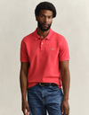 Regular fit piqué poloshirt met borstlogo in rose red