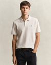 Regular fit piqué poloshirt met borstlogo in seed melange