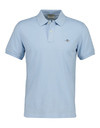 Slim fit piqué poloshirt met borstlogo in fresh blue