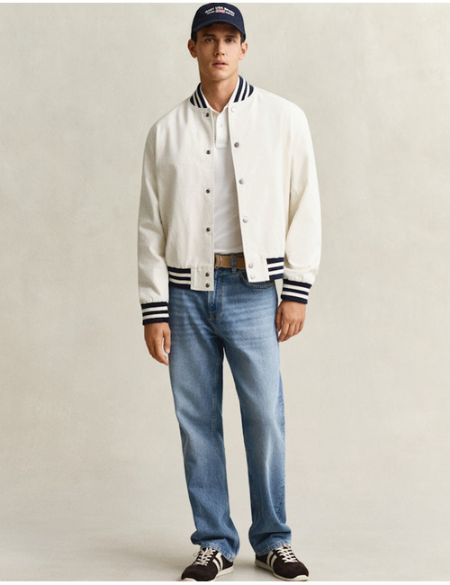 Slim fit piqué poloshirt met borstlogo in white