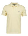 Slim fit piqué poloshirt met borstlogo in vanilla yellow