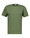 Regular fit T-shirt met geborduurd borstlogo in dark cactus