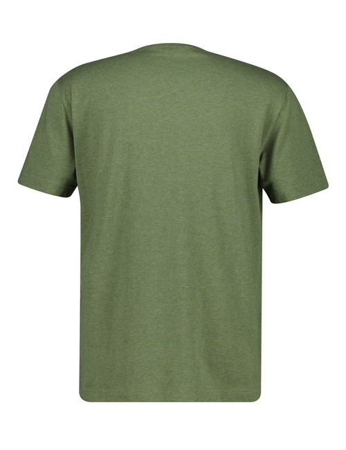 Regular fit T-shirt met geborduurd borstlogo in dark cactus